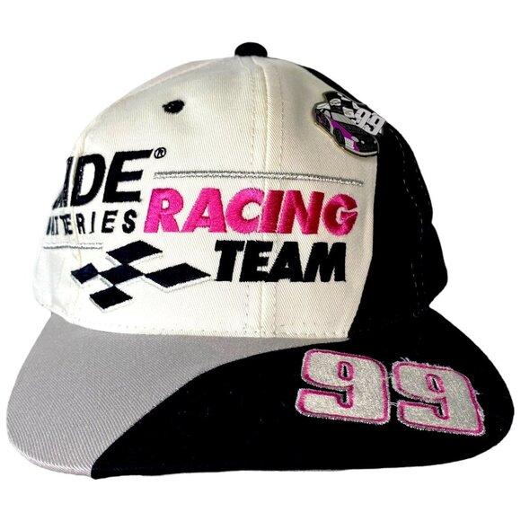 Vintage Jeff Burton Snapback Hat with Pin Exide Batteries Racing Team #99 - Picture 1 of 16